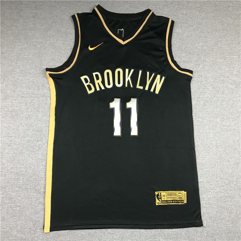 Men Brooklyn Nets 11 Irving Black 2021 Game Nike NBA Jersey